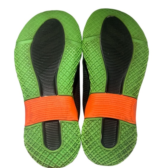 Adidas Athletic Sneakers Green Orange Unisex Style Size 6.5 - Picture 3 of 7